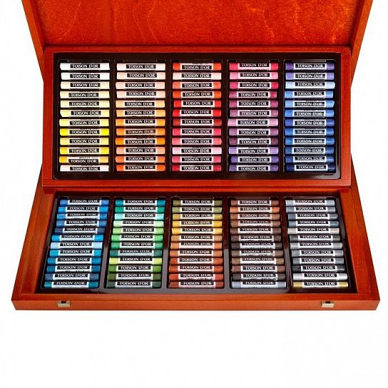 Пастель художественная сухая мягкая Koh-I-Noor TOISON D`OR SOFT 8539 48 цв. ассорти, круглая в деревянной коробке