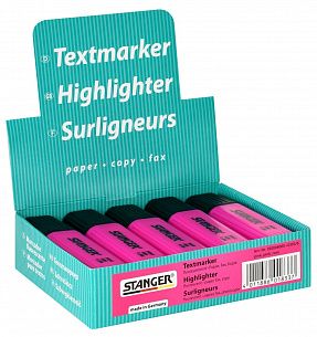 Маркер текстовый Stanger Textmarker Classic 1—5 мм, розовый, скошенный