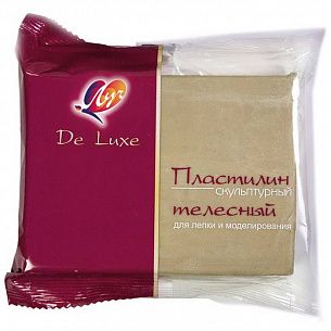 Пластилин скульптурный Луч De Luxe 1 цв. 300 г телесный