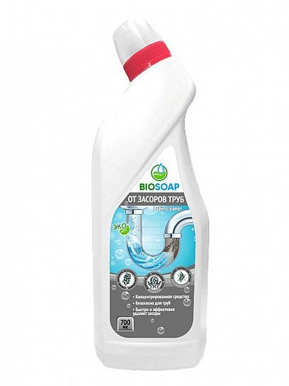 Средство для прочистки труб BIOSOAP Drain cleaner гель 750 мл