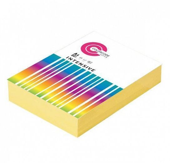 Бумага цветная для печати COLORCODE А4 80 г/м2 500 л интенсив желтый