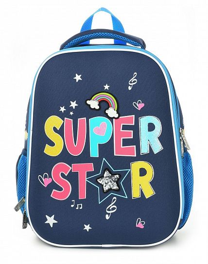 Рюкзак Schoolformat Super girl, модель ERGONOMIC LIGHT, жесткий каркас, двухсекционный, 38х30х18 см, 19,8л, для девочек