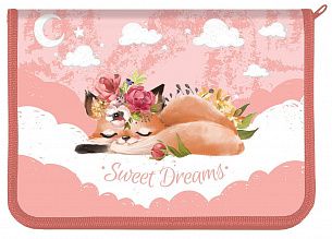 Папка для труда А4 Schoolformat CUTE FOX, 350х265х60 мм, пластик, с клапаном, для девочек
