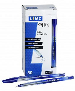 Ручка шариковая одноразовая LINC Offix 1 мм синяя