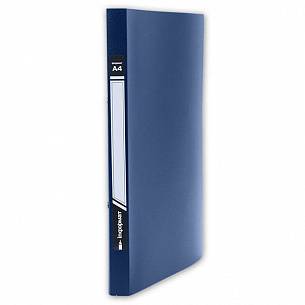 Папка-скоросшиватель INFORMAT А4, синяя пластик 500 мкм, внутренний карман