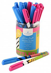 Ручка гелевая "пиши-стирай" LOREX UNTITLED DESIGN Slim Soft 0,5 мм синие чернила, ultra-soft touch