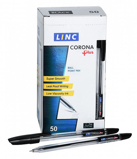Ручка шариковая LINC Corona Plus 0,7 мм черная