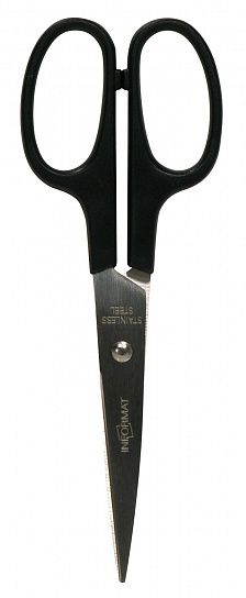 Ножницы INFORMAT 160 мм, с пластиковыми ручками, чёрные