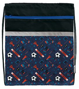 Мешок для обуви Schoolformat PLAY FOOTBALL 42х34 см, с карманом, для мальчиков