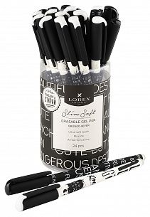 Ручка гелевая "пиши-стирай" LOREX GRUNGE 4EVER Slim Soft 0,5 мм синие чернила, ultra-soft touch