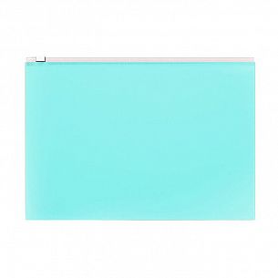 Папка на молнии ErichKrause FIZZY PASTEL MINT А4 пластик
