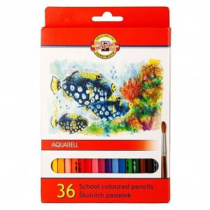 Набор акварельных карандашей Koh-I-Noor FISH 3719 36 цветов