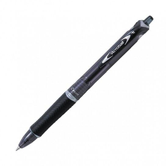Ручка шариковая автоматическая ACROBALL 0,7 мм черная резиновый грип