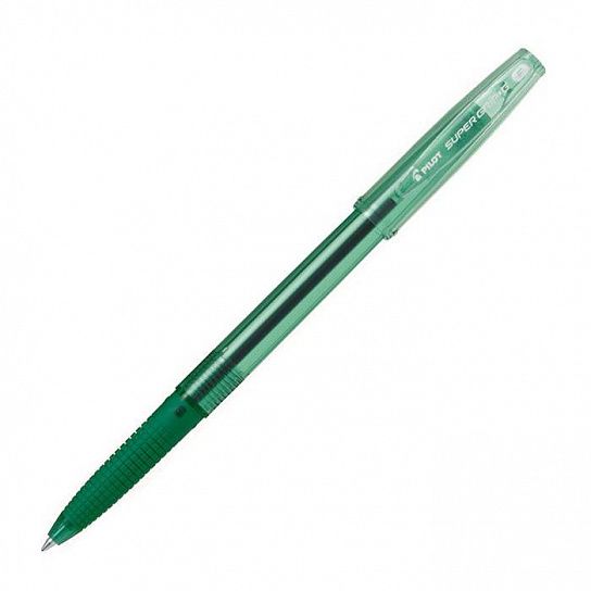 Ручка шариковая SUPER GRIP 0,7 мм зеленая резиновый грип