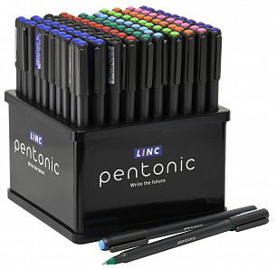 Ручка шариковая LINC PENTONIC SILVER 1 мм, ассорти, 9 цветов