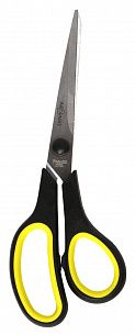 Ножницы INFORMAT 195 мм, с эргономичными прорезиненными ручками, чёрно-жёлтые