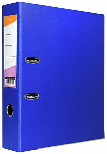 Папка-регистратор INFORMAT 75 мм двухсторонний PVC синий, карман для маркировки