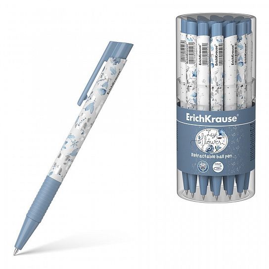 Ручка шариковая автоматическая  ErichKrause Frozen Beauty Matic&Grip синий 0,7 мм круглый корпус soft touch грип
