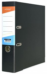 Папка-регистратор INFORMAT 75 мм бумага, черная