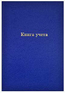 Книга учета INFORMAT А4 96 листов в линейку, офсет 60 г/м2, бумвинил, вертикальная, синяя