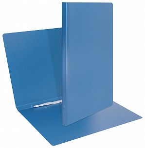 Папка-скоросшиватель LITE А4 синяя пластик 500 мкм пластиковый механизм