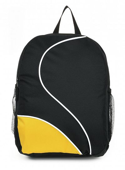 Рюкзак Creativiki SPORT BASIC 20 л, 41х30х16 см, мягкий, 1 секционный, универсальный, черно-желтый