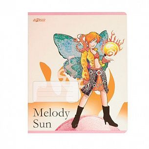 Тетрадь 12 л. клетка FEYA мелованный картон, блёстки