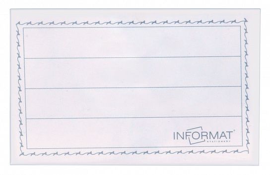 Бейдж горизонтальный INFORMAT 91х57 мм (размер вкладыша 91х57 мм) с клипсой и булавкой, 1 шт/упак