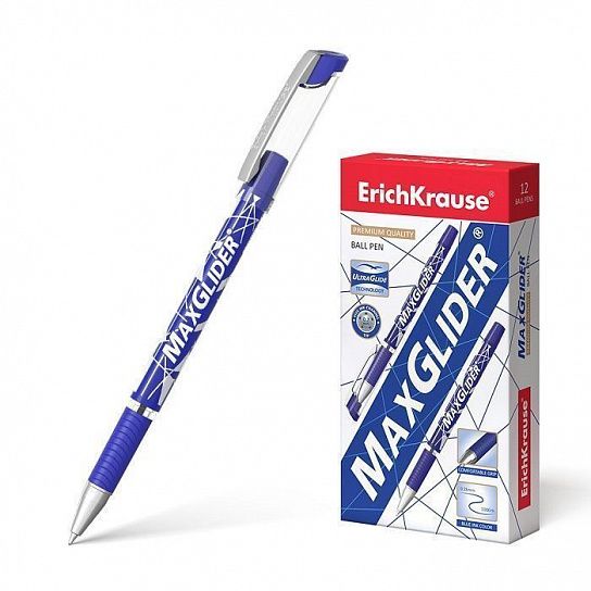 Ручка шариковая ErichKrause MAXGLIDER ULTRA GLIDE TECHNOLOGY 0,7 мм синий
