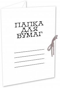 Папка с завязками Лилия Холдинг "Дело" А4, мелованный картон 320 г/м2, белая