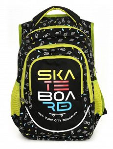 Рюкзак Schoolformat Skate, модель SOFT 3, мягкий каркас, трехсекционный, 40х28х20 см, 22 л, для мальчиков