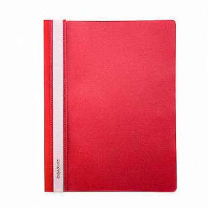 Папка-скоросшиватель INFORMAT А5, красная, пластик 180 мкм, карман для маркировки