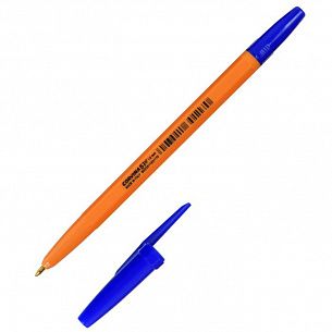 Ручка шариковая CORVINA 51 VINTAGE, 1 мм, синяя, оранжевый шестигранный корпус