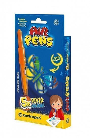 Фломастеры воздушные CENTROPEN AIR PENS VIVID COLOURS  5 цветов