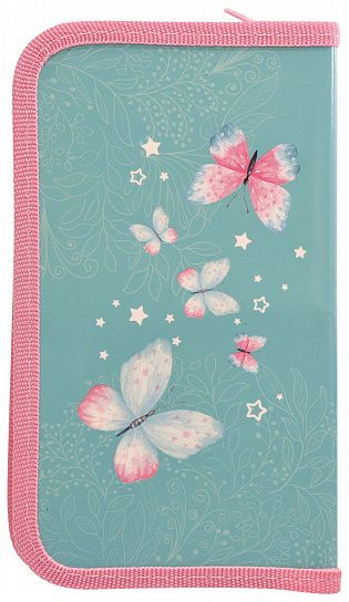 Пенал односекционный Schoolformat MAGIC GIRL 190х115х20 мм голубой, картон