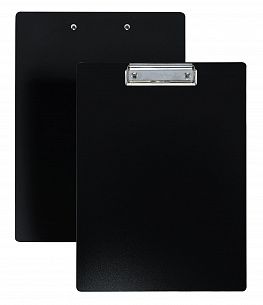 Планшет INFORMAT А4 с зажимом, пластиковый, черный