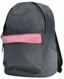 Рюкзак Creativiki STREET BASIC 17 л, 40х28х15 см, мягкий, 1 секционный, женский, серо-розовый