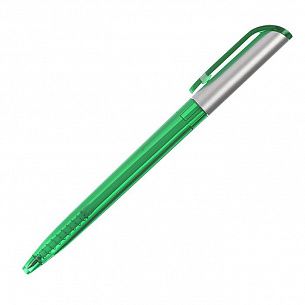 Ручка для логотипа автоматическая КАРОЛИНА 0,7 мм зеленый тонированный корпус
