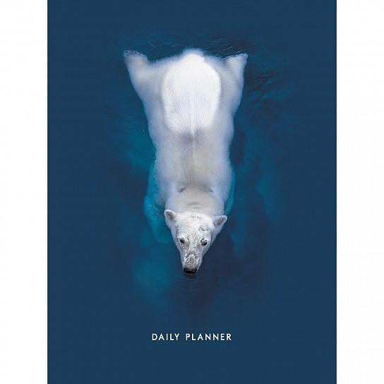 Ежедневник А6 недатированный Listoff Polar bear 128 л. дизайн инт. обл. soft touch