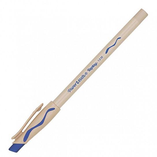 Ручка шариковая стираемая PAPER MATE REPLAY 1 мм синяя