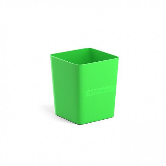 Стакан для канц ErichKrause BASE NEON SOLID зеленый пластик