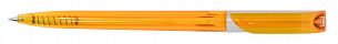 Ручка для логотипа шариковая автоматическая одноразовая INFORMAT КАРОЛИНА, 0,7 мм, синяя,  оранжевый тонированный корпус