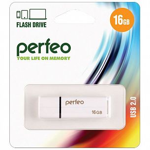 Флэш-память PERFEO C01G2 16 Гб USB 2.0 белый