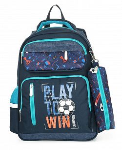 Рюкзак мягкий Schoolformat Play football, модель SOFT 3+, мягкий каркас, трехсекционный, 42х29х14,5 см, 18 л, для мальчиков