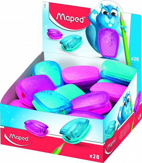 Точилка MAPED PULSE ассорти, корпус пластик, 1 отверстие