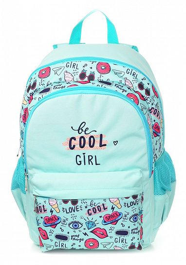 Рюкзак Schoolformat Stay cool, модель SOFT 2, мягкий каркас, двухсекционный, 42х31х16 см, 21 л, для девочек