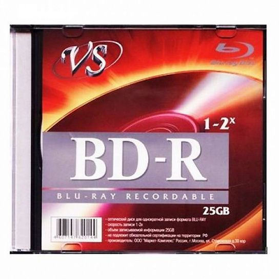 Диск BD-R VS 25 Гб 4-10х slim