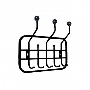 Вешалка настенная ТС1 42х34 см, черный металл