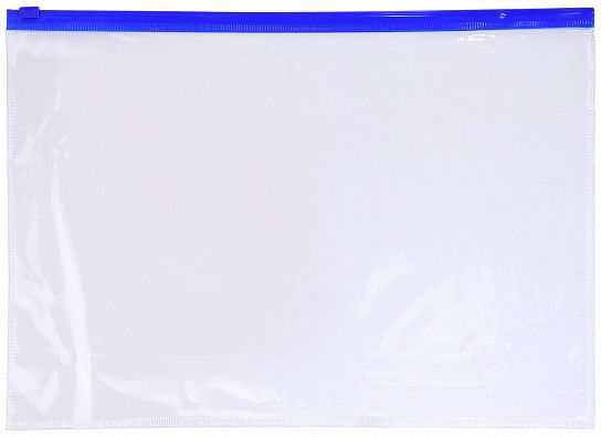 Папка-конверт на ZIP молнии INFORMAT А4 пластик 110 мкм прозрачная