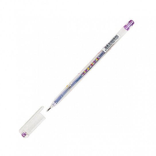 Ручка гелевая ЛЮРЕКС 1 мм фиолетовая с блестками